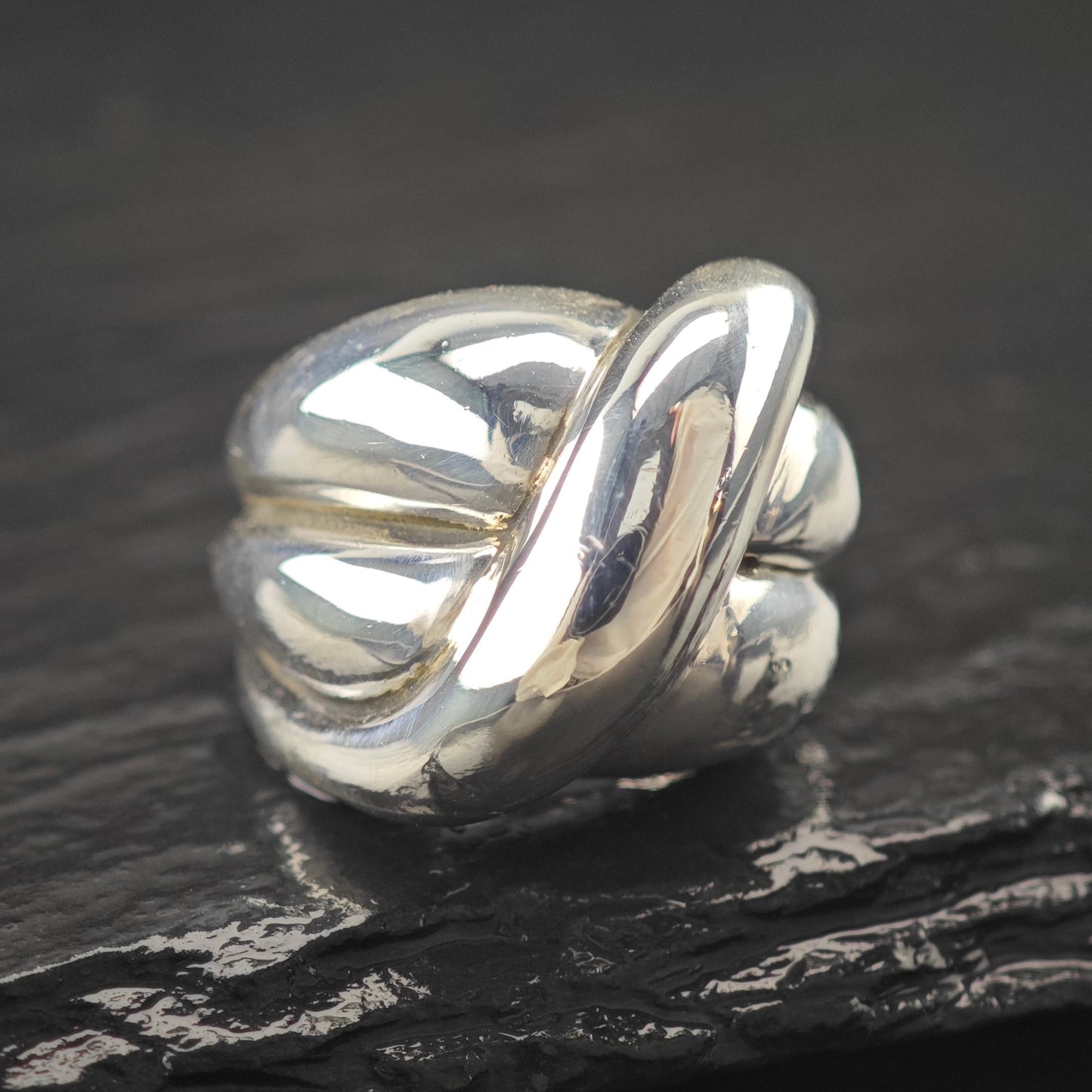 Charles Krypell Abstract Dome Ring Sterling Silver Size 5 1/4