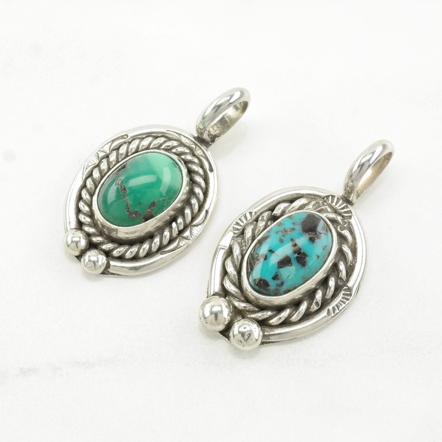 Native American Turquoise Sterling Silver Pendant