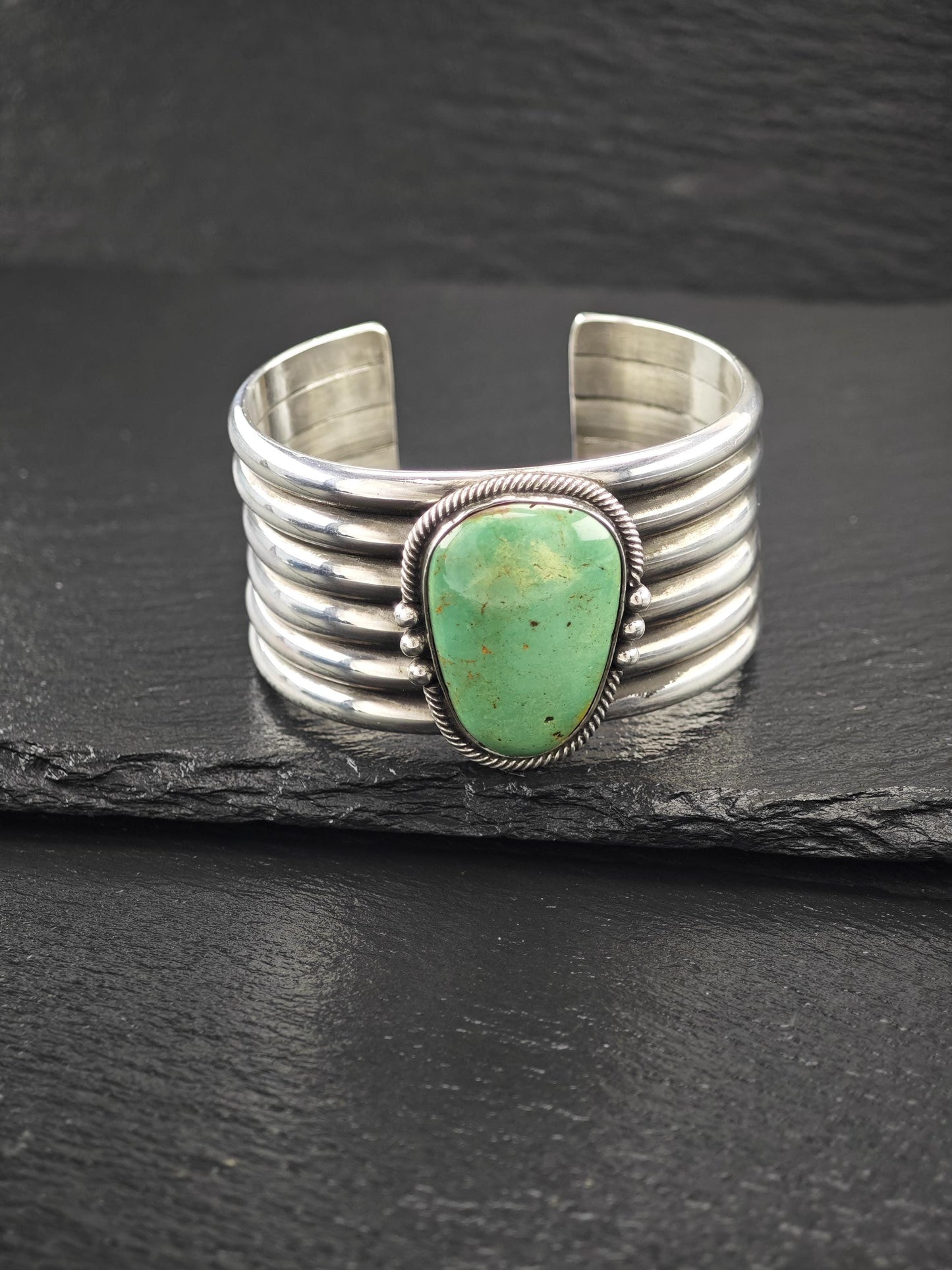 Native American, Mike Bird-Romero, Cuff Bracelet Sterling Silver