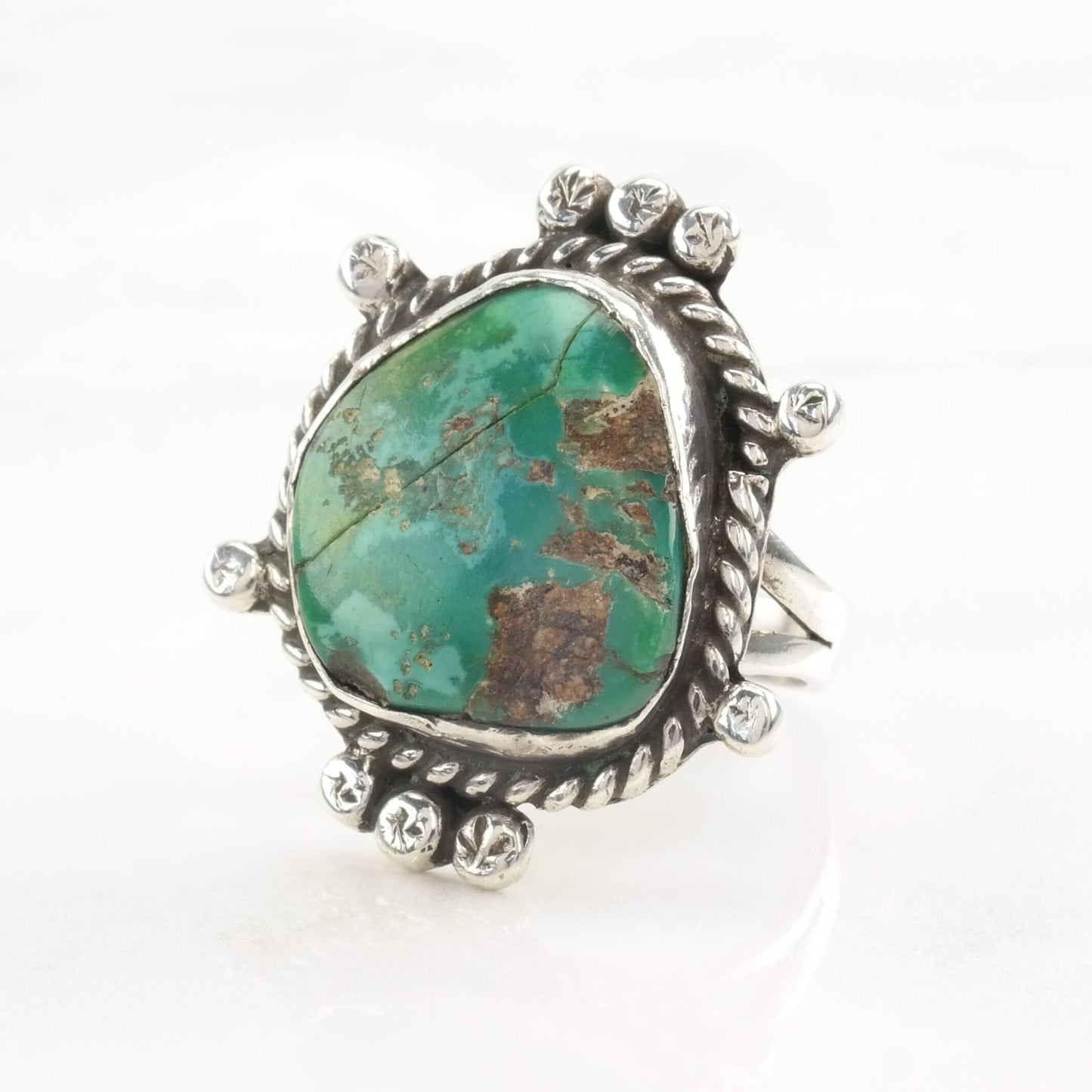 Native American Silver Ring Royston Turquoise Size 7