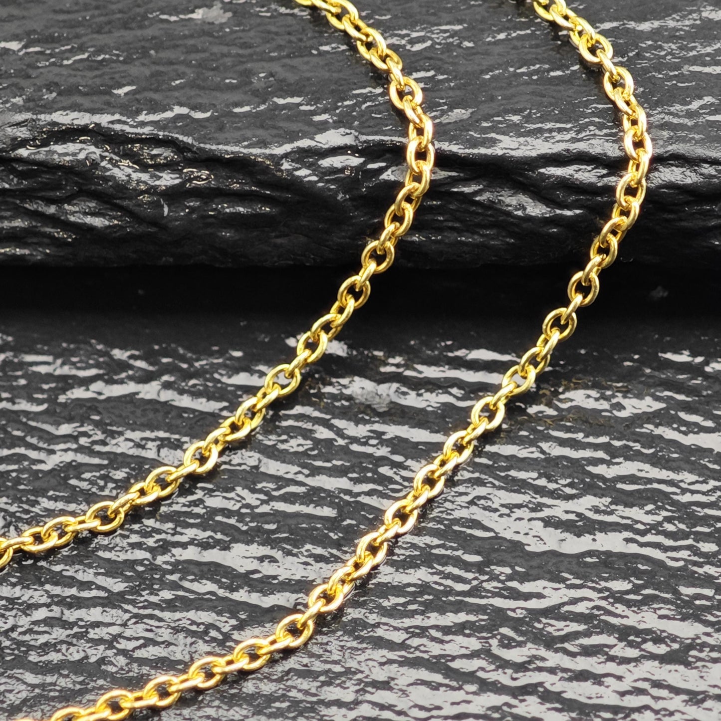 Gold Plated Link Chain Sterling Silver Necklace N2757