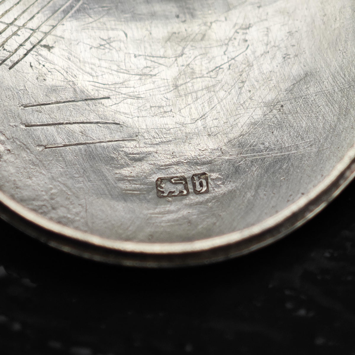 1882 England Repousse Locket Sterling Silver Pendant P3091