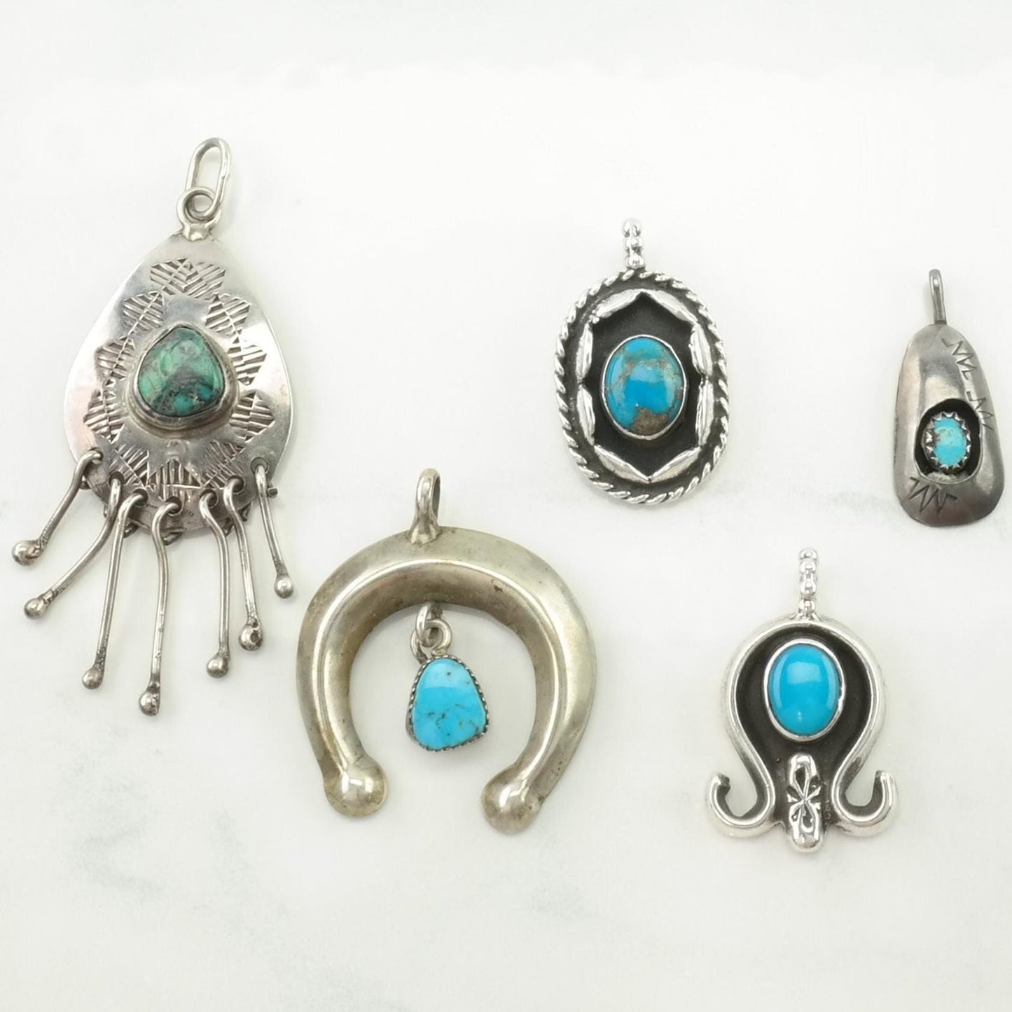 Choice of Vintage Native American Turquoise Sterling Silver Pendant