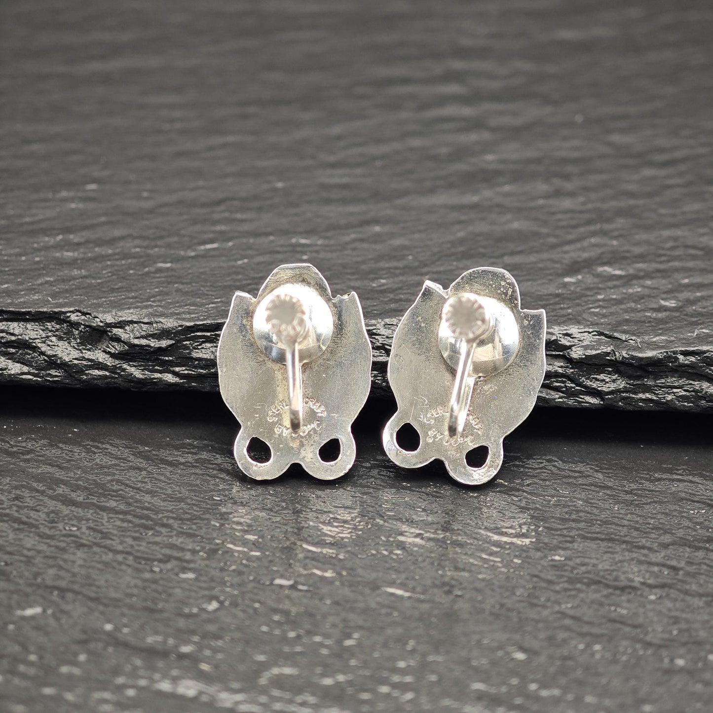 Sterling Silver Screw Back Earrings Coro Jensen Style Norseland ER2921