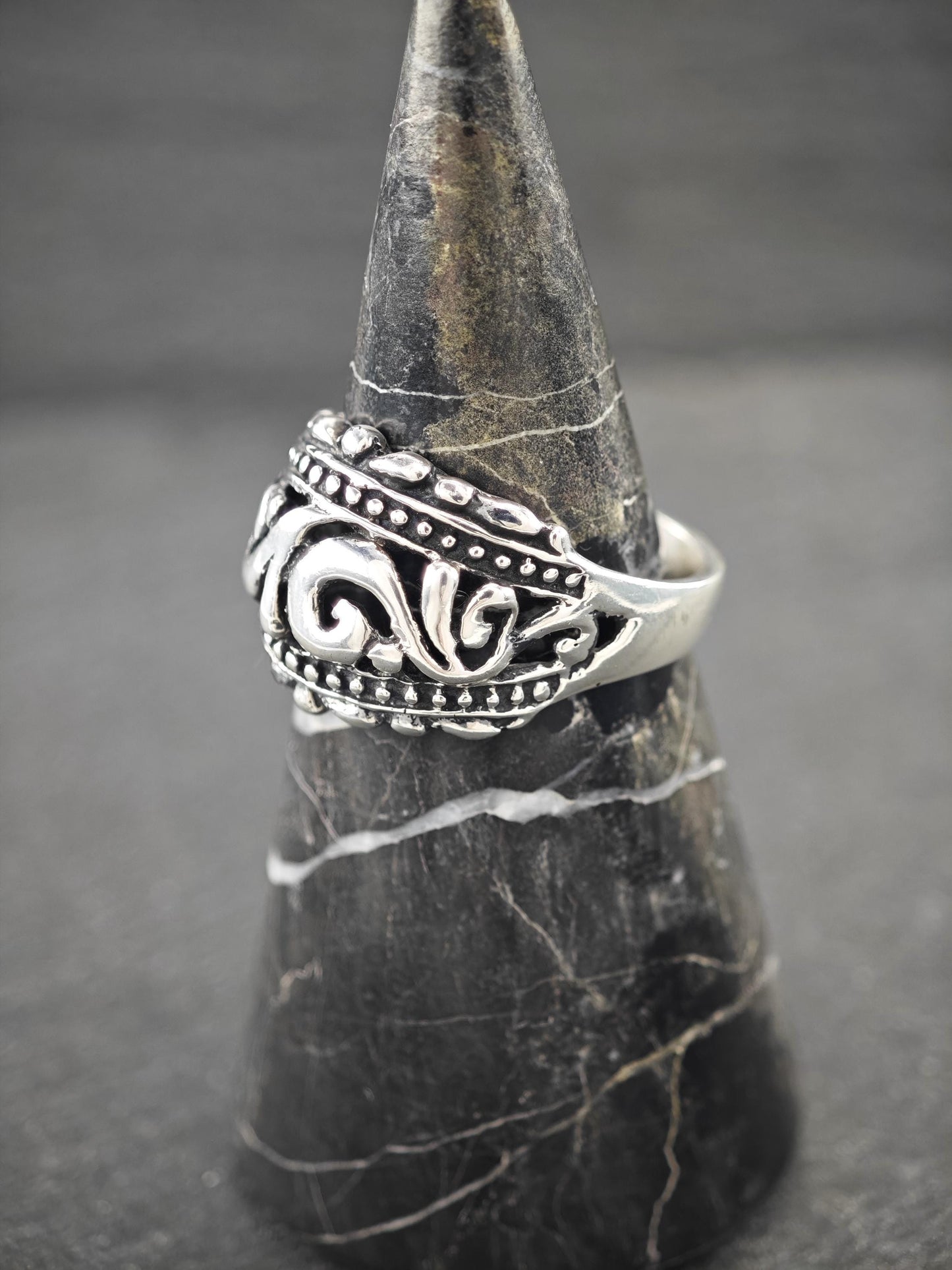 Vintage Filigree Ring Sterling Silver