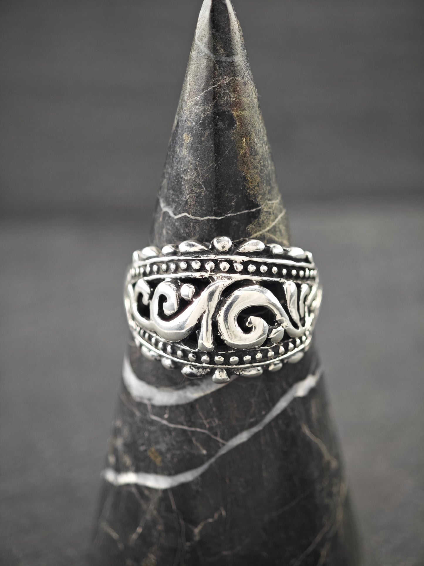 Vintage Filigree Ring Sterling Silver