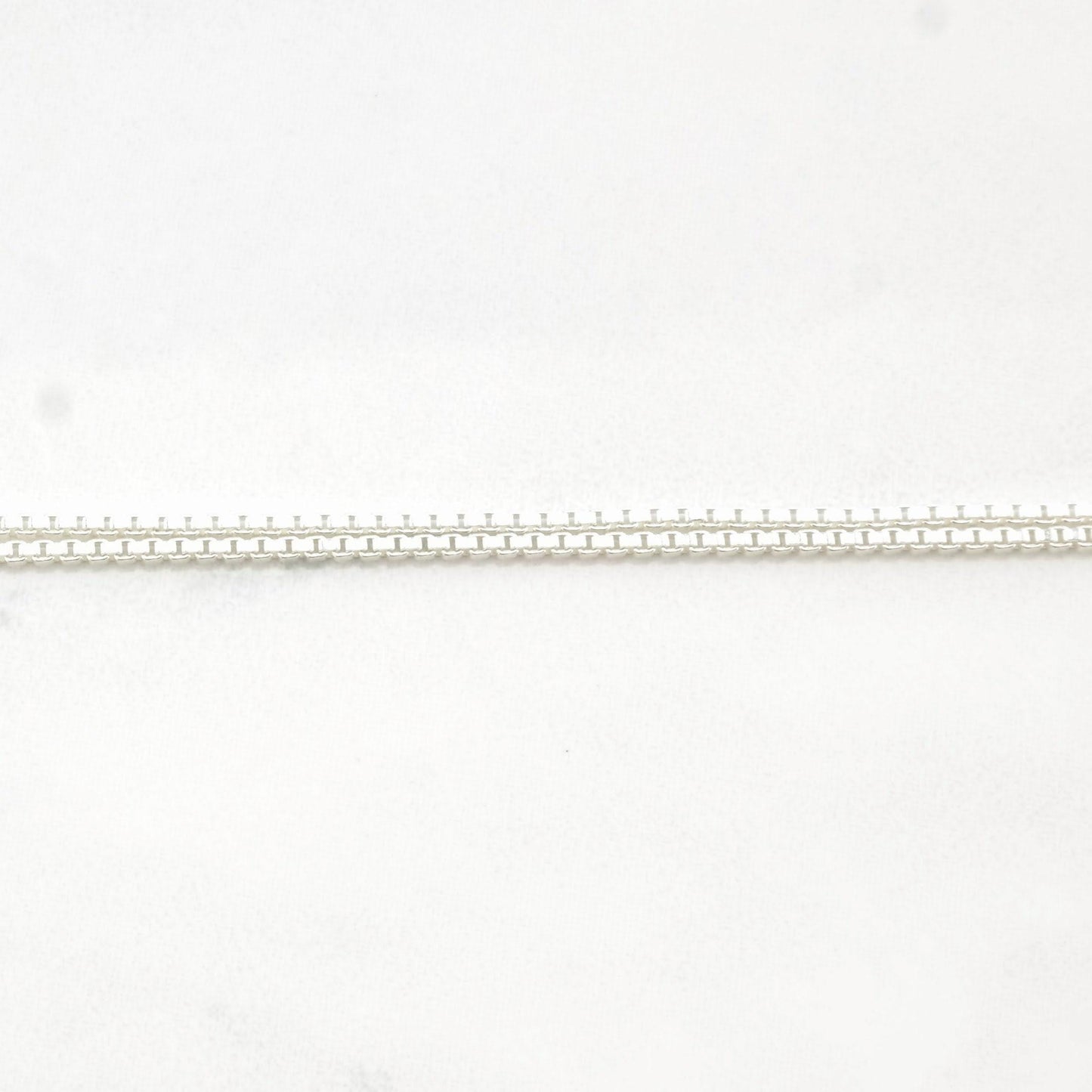 1mm 18inch Box Chain Italy Sterling Silver, Lobster Clasp