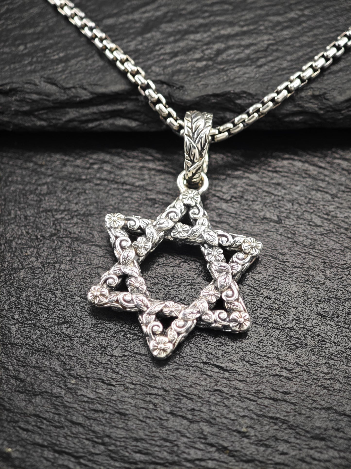Jai Star of David Necklace Sterling Silver N2483