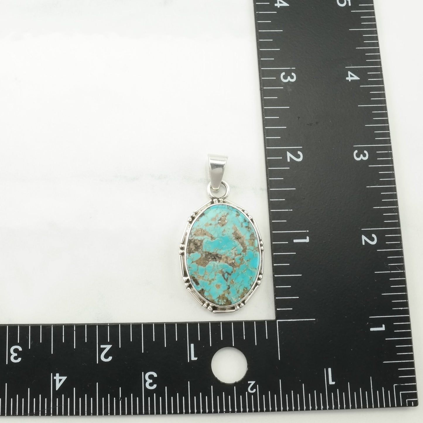 Vintage Southwest Turquoise Sterling Silver Pendant