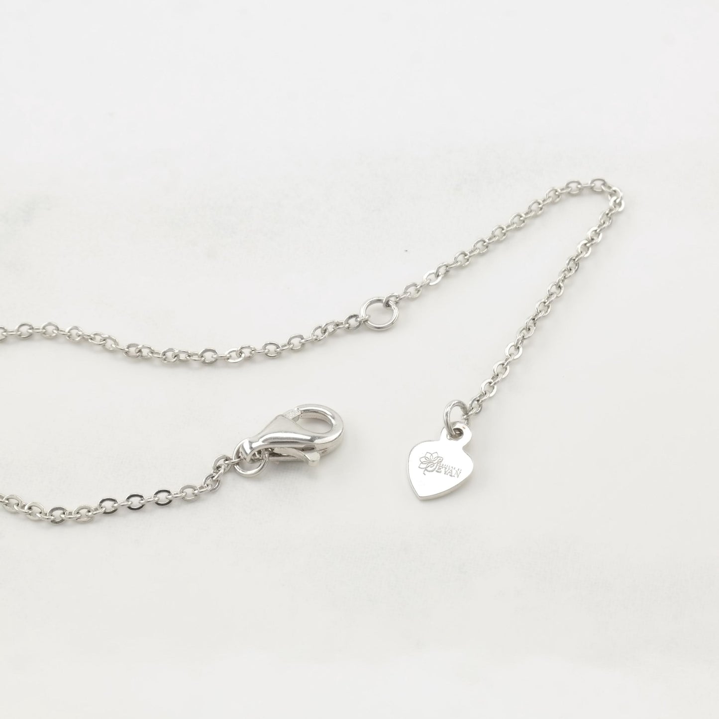 Sterling Silver Enamel Butterfly Dangling Moissanite Necklace N2418