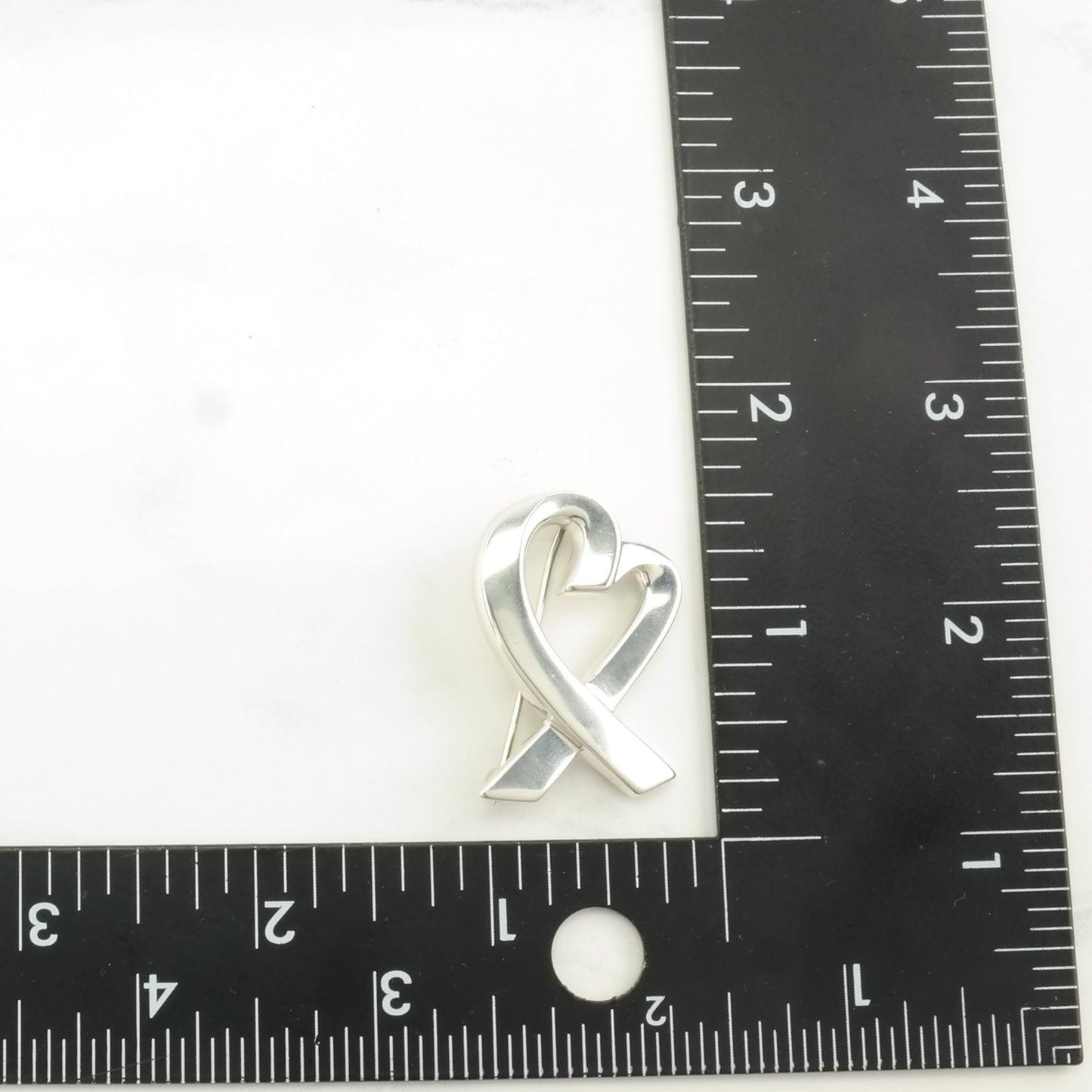 Choice: Tiffany & Co. Sterling Silver Brooch Heart XO