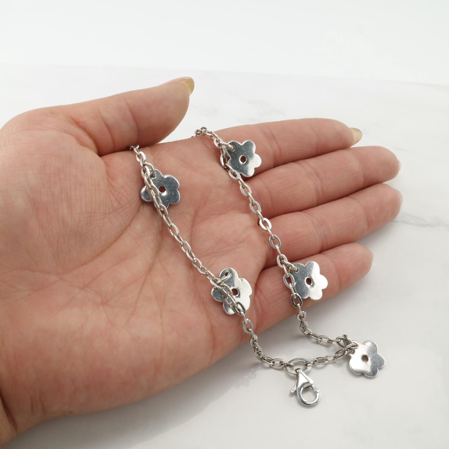 Nuovi Gioielli Floral Bracelet Sterling Silver Double