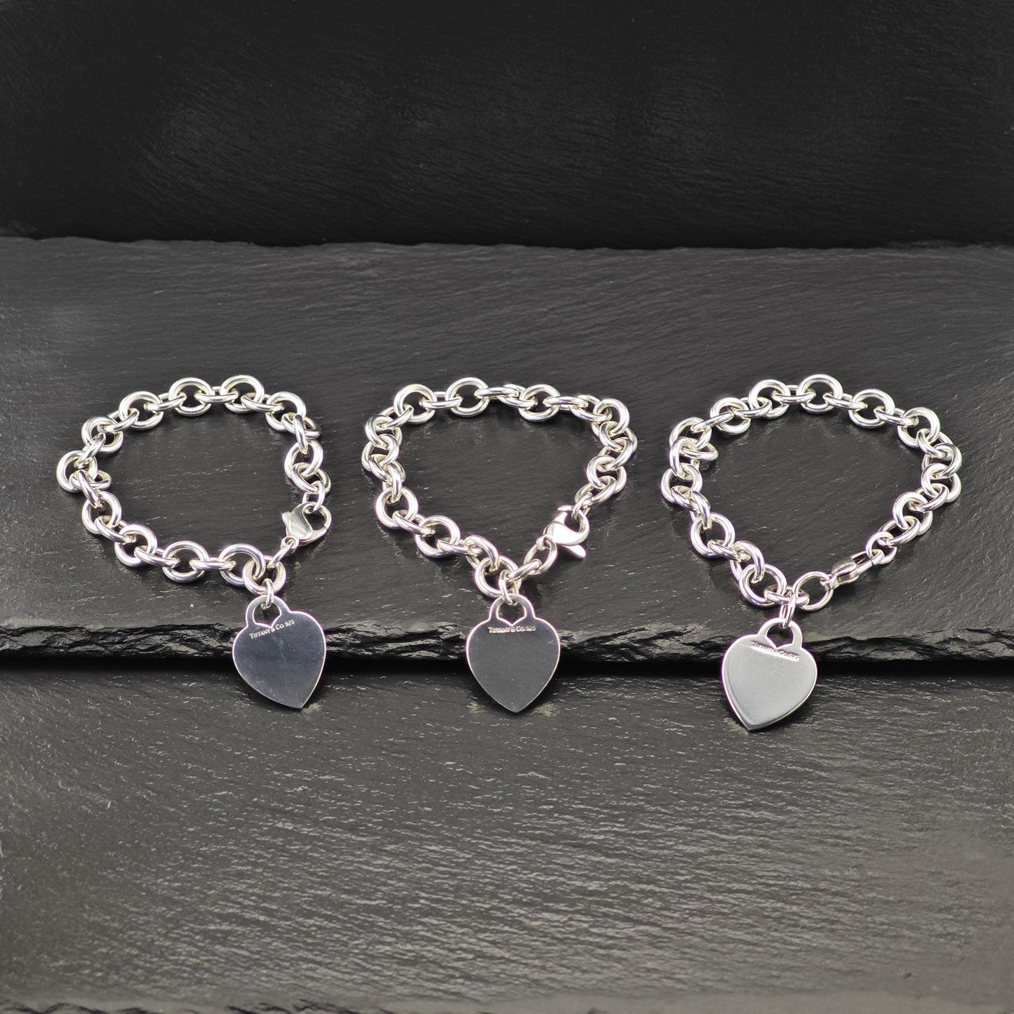 Choice of Tiffany Curb Link Tag Bracelets, Sterling Silver