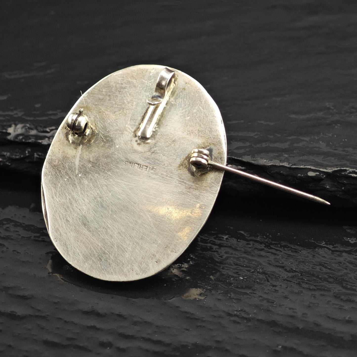 SW Spiny Oyster Shell Pendant/Brooch Sterling Silver P3067