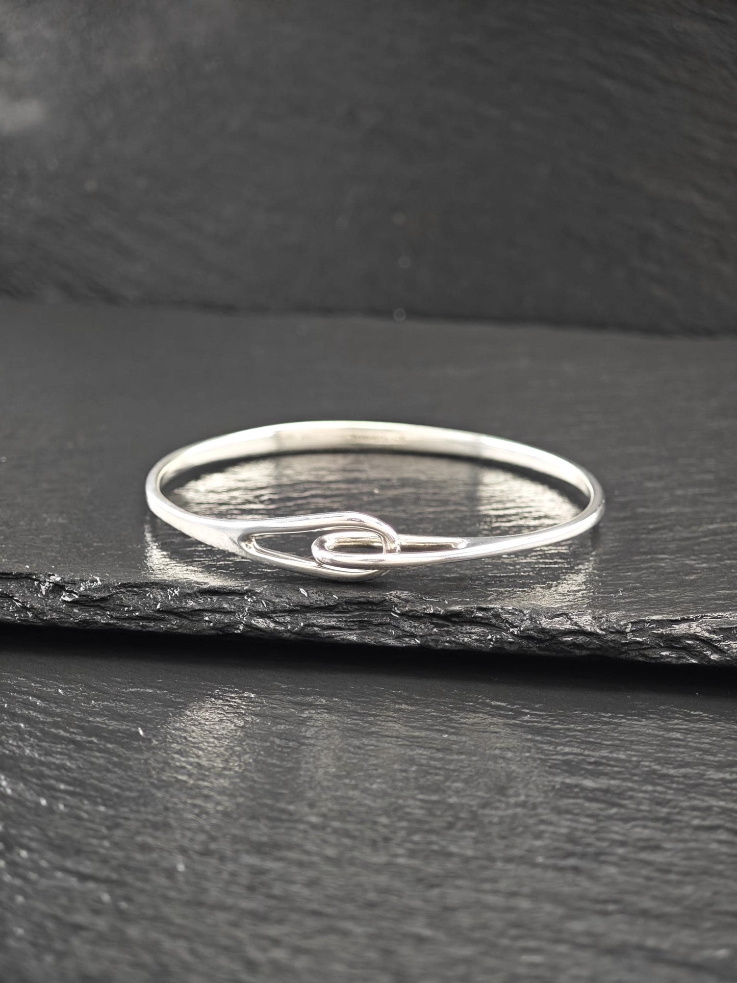 Tiffany & Co. Interlocked, Minimalist Bangle Bracelet Sterling Silver