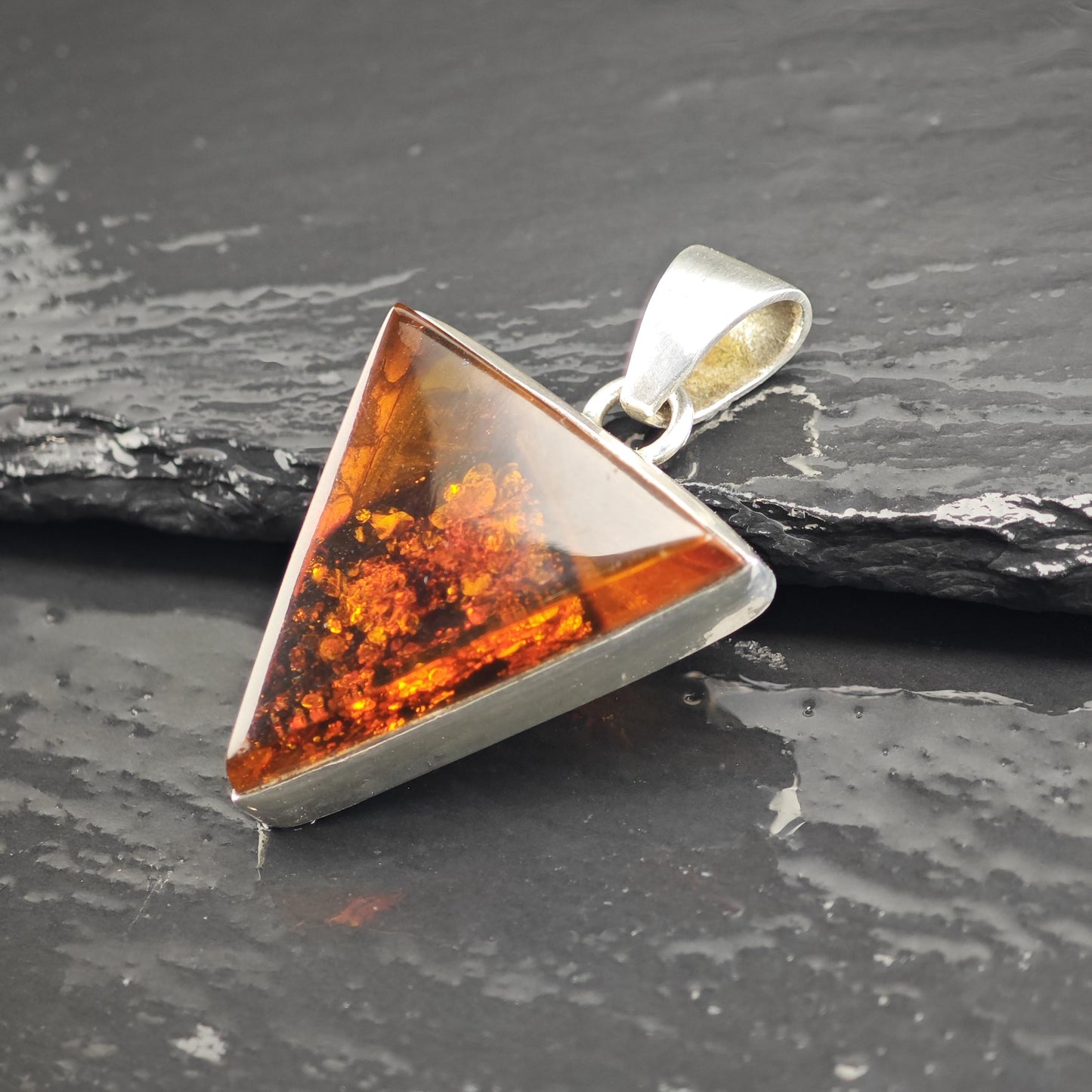 Baltic Amber Pendant Sterling Silver P3037