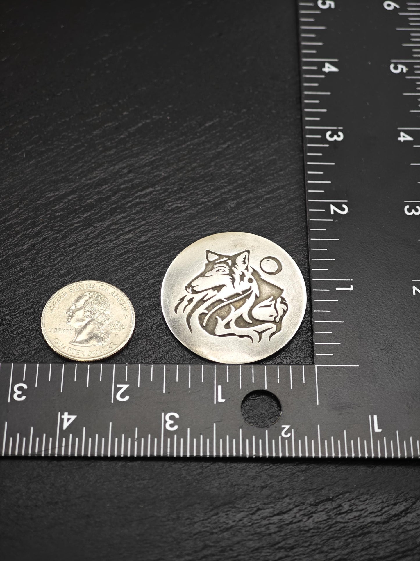 MAG, Jeanne Gamble Wolf, Moon Overlay Brooch/Pendant Sterling Silver