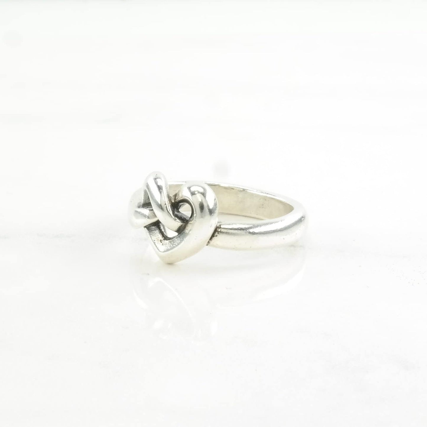 James Avery Silver Ring Heart Knot Sterling Size 7 1/2