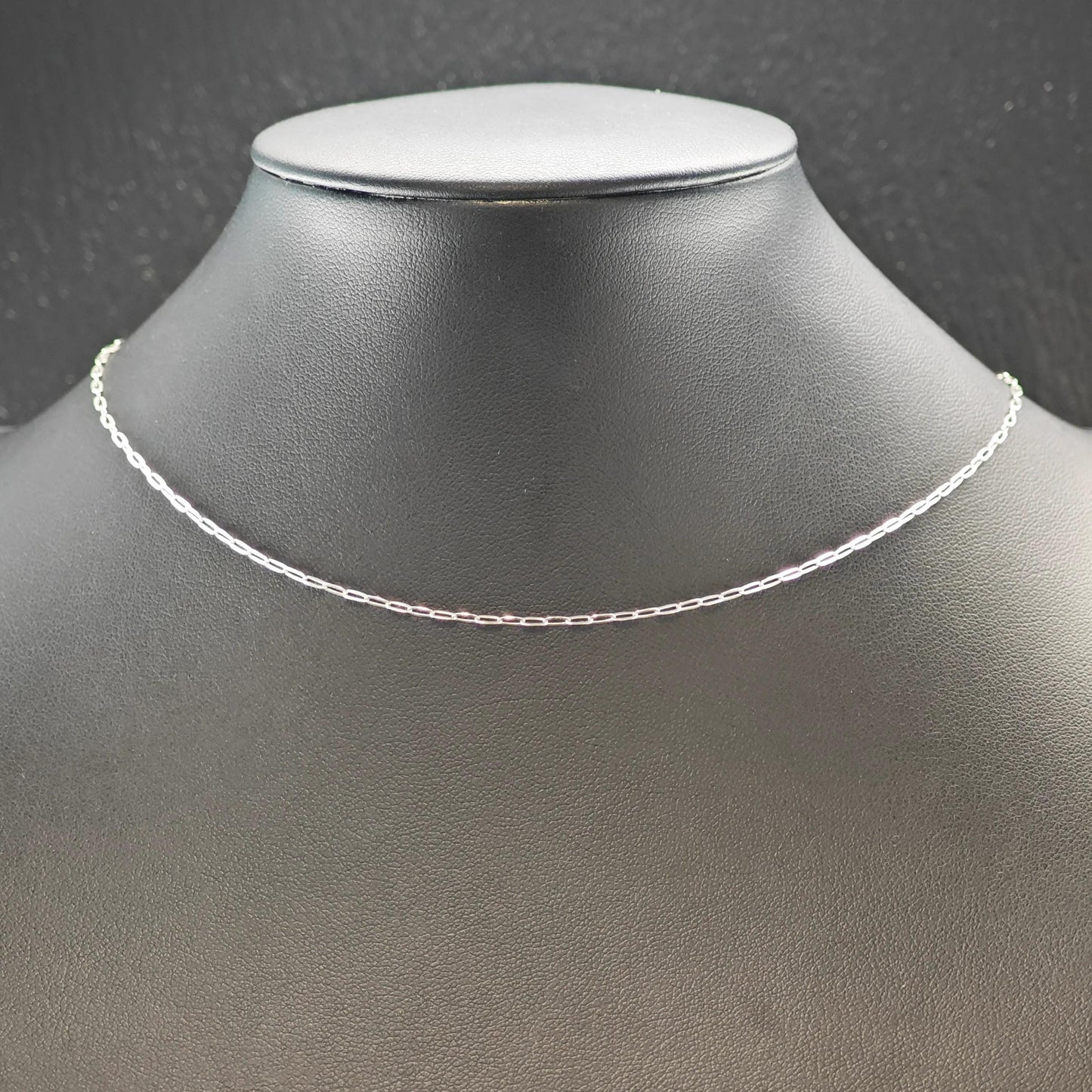 Adjustable Slider Paper Clip Chain Sterling Silver Necklace 24" N2628