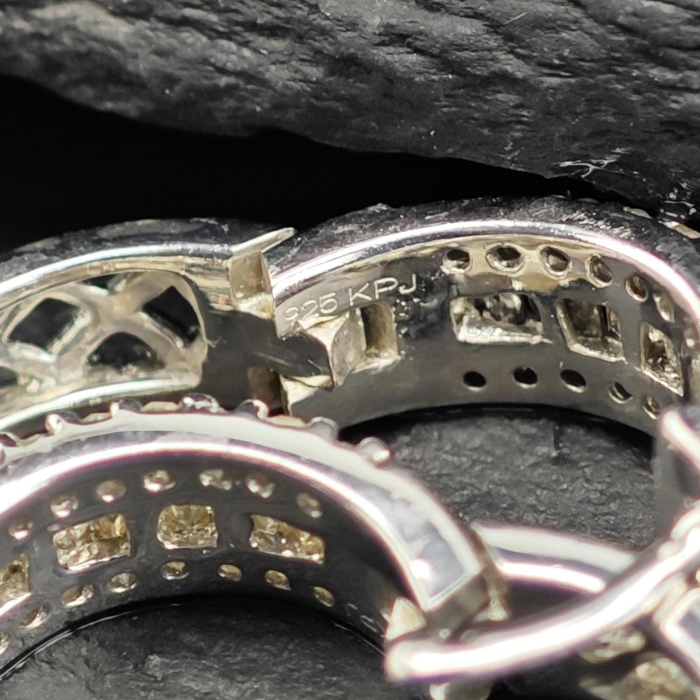 1/2cttw Diamond Mini Hoops Latch Back Sterling Silver Earrings ER3193