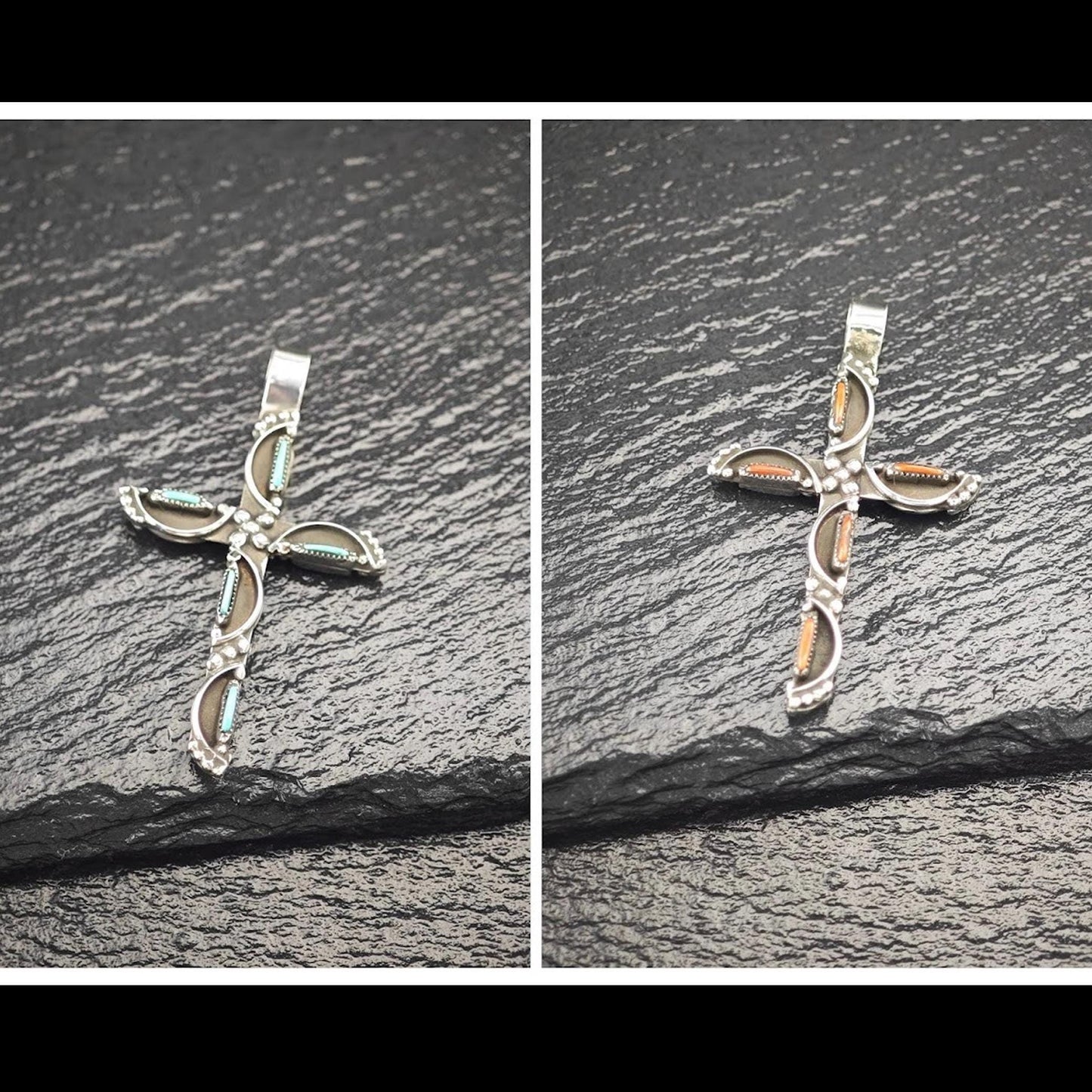 Zuni, Native, Reversible Cross Pendant Sterling Silver P2716