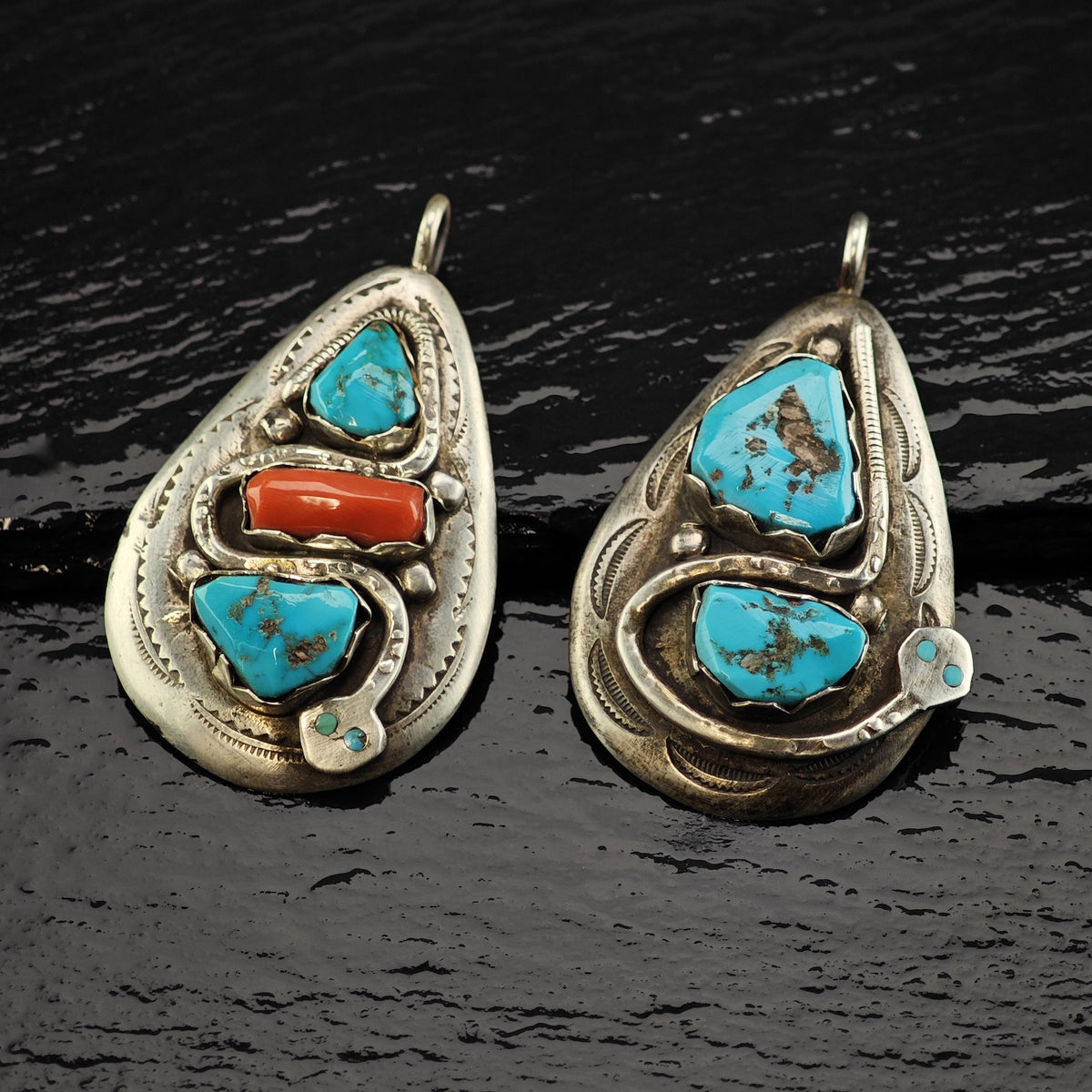 Choice of Zuni, Native American Snake Sterling Silver Pendants by Effie Calavaza P3162