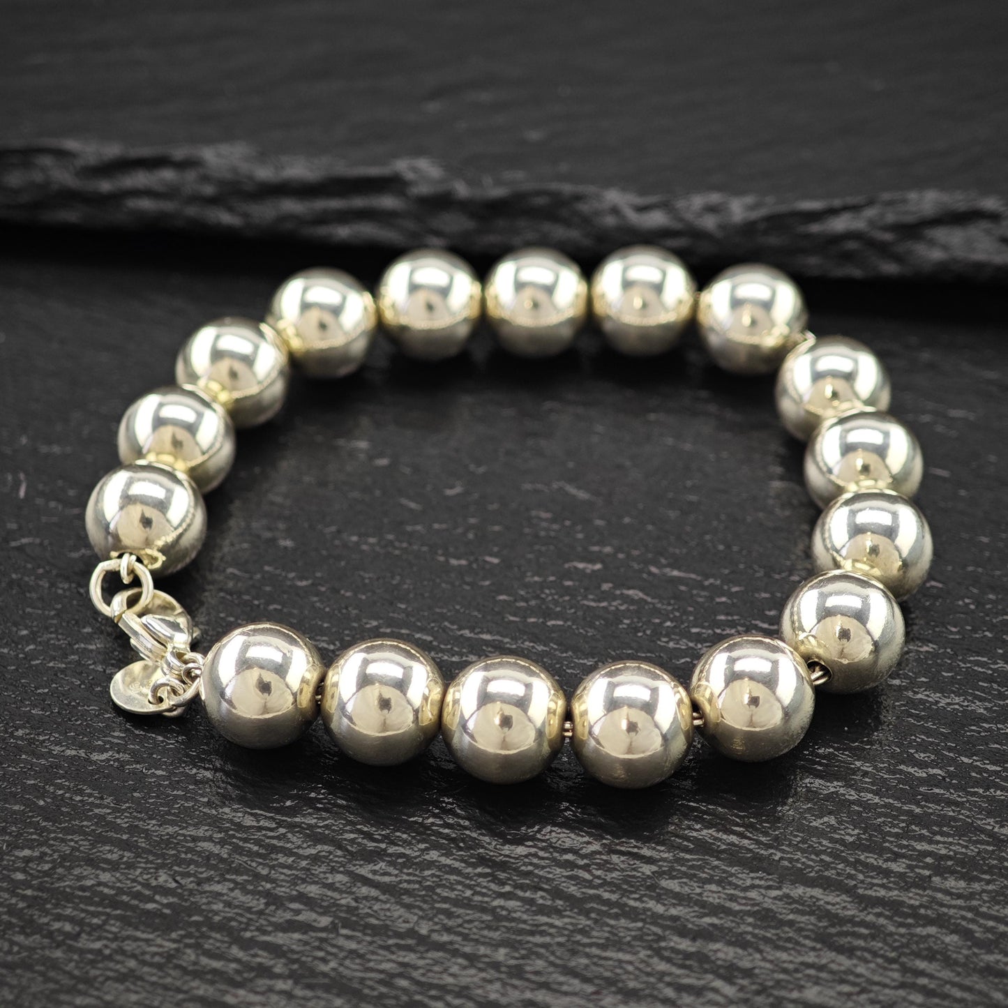 Tiffany & Co 10mm HardWear Ball Bracelet Sterling Silver Sz 6 1/4"