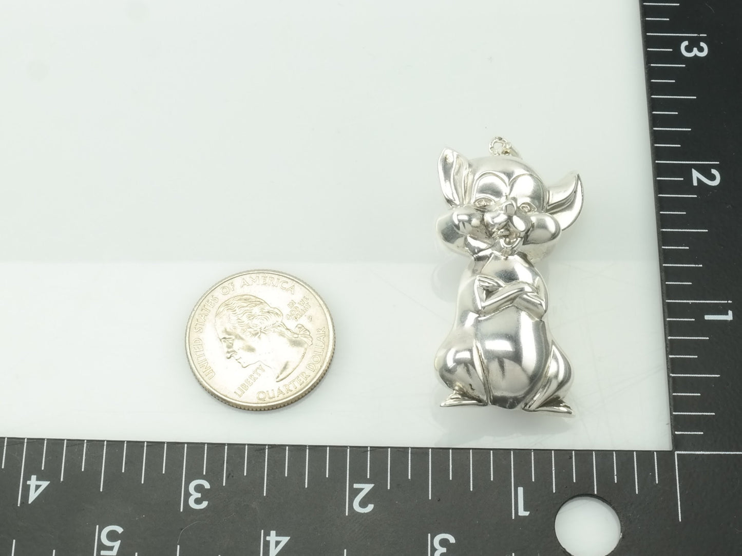 Vintage Tv Show Sassy Mouse Sterling Silver Pendant