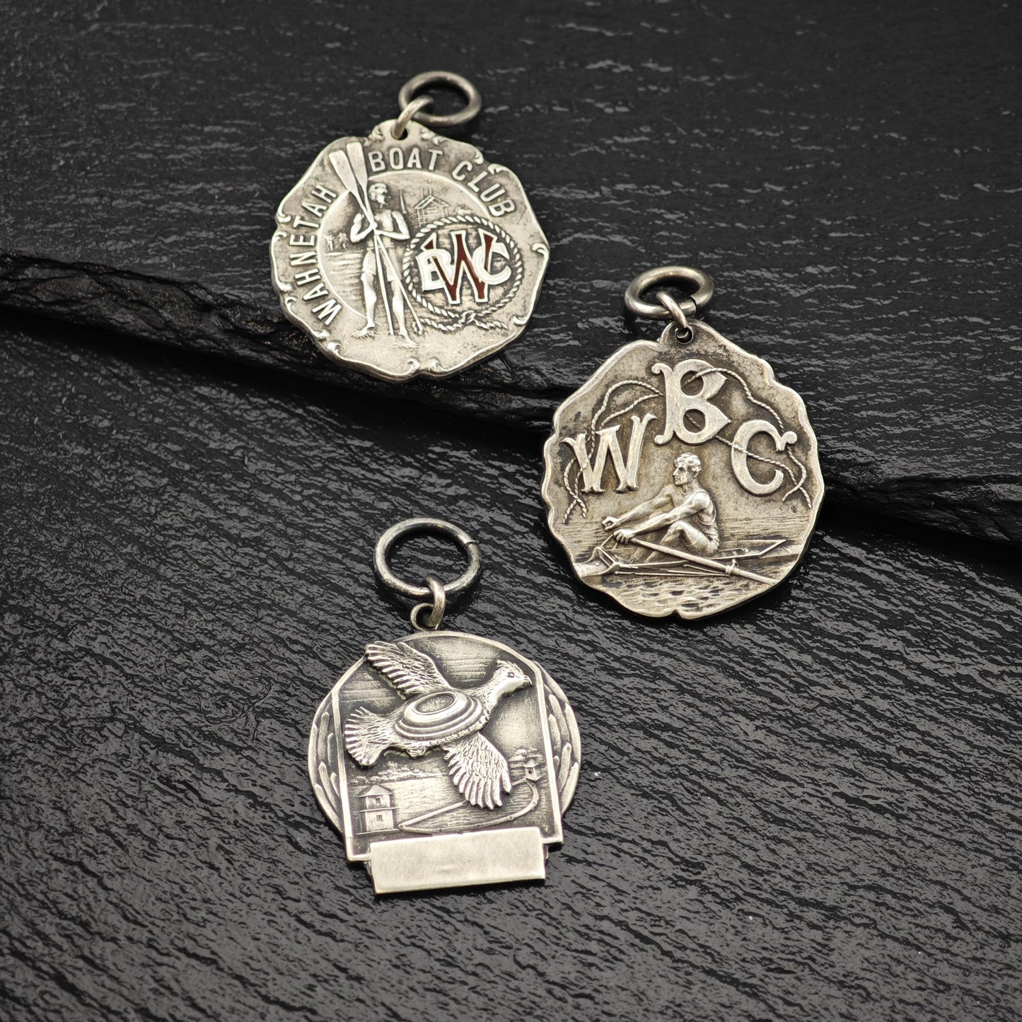 Choice of Antique Fob Pendants Sterling Silver