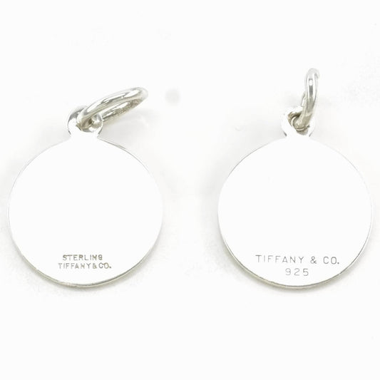 Choice Vintage Tiffany & Co Circle Tag Blank Sterling Silver Pendant