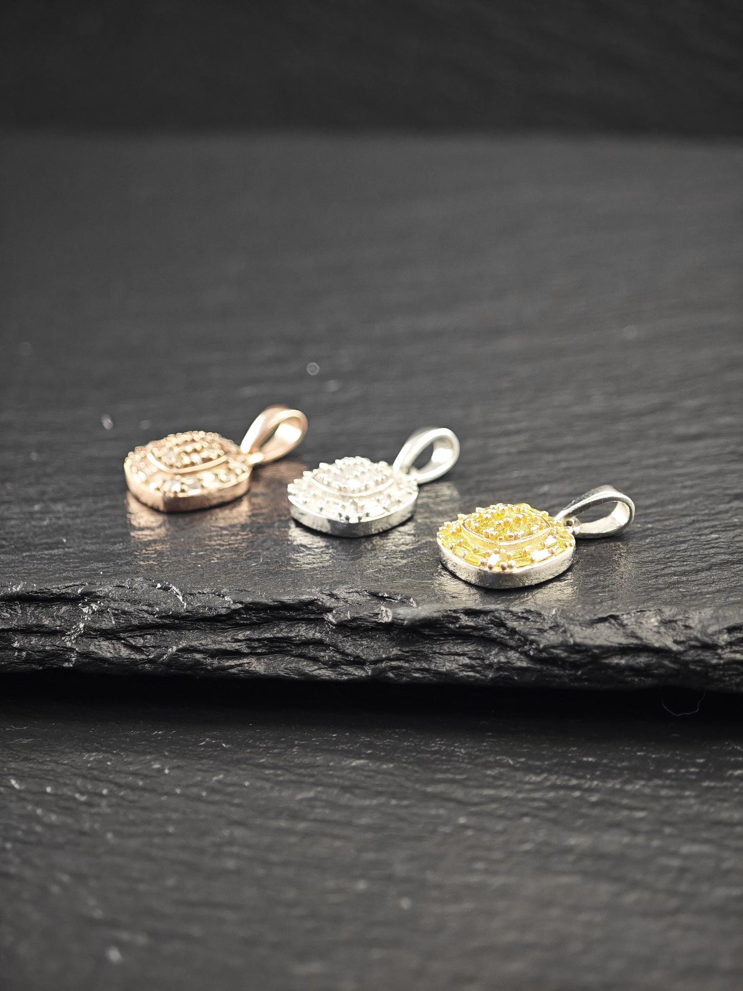 Choice of D'Joy Minimalist Diamond Pendant Sterling Silver P2731