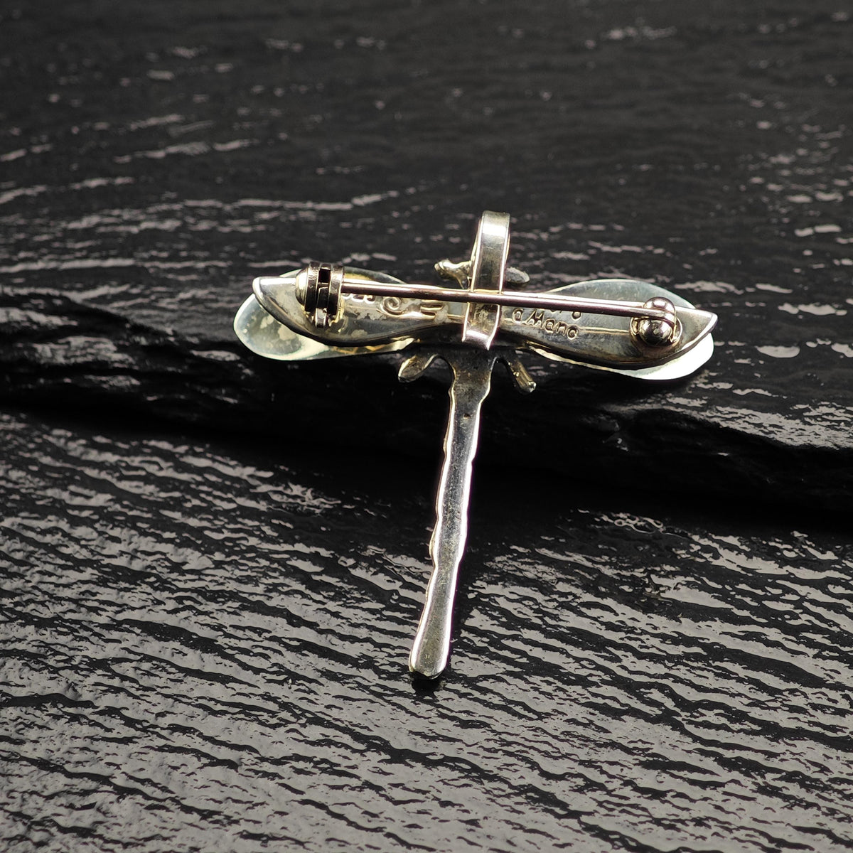 Mexican Silver Turquoise Dragonfly Sterling Silver Brooch/Pin P3165