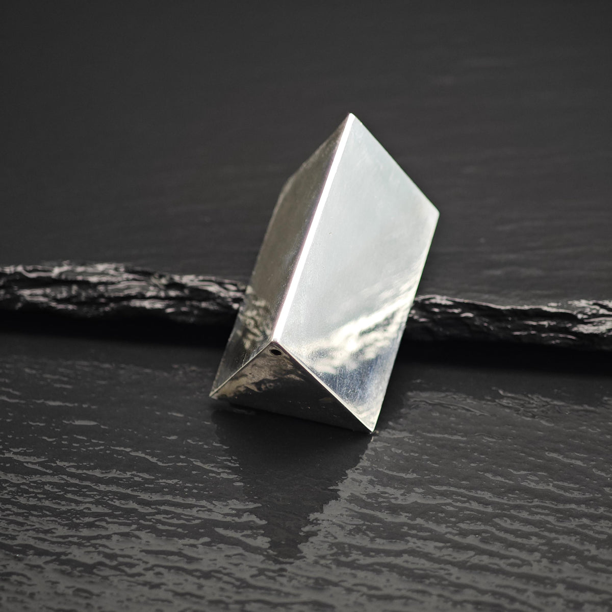 Triangular Prism Sterling Silver Pendant P3101