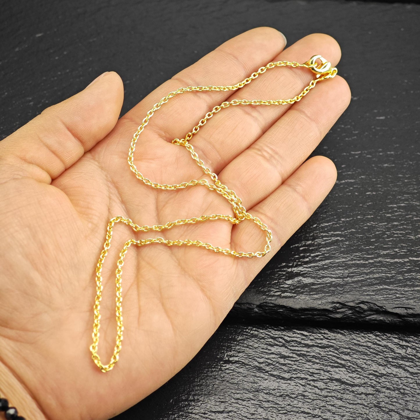 Gold Plated Link Chain Sterling Silver Necklace N2759