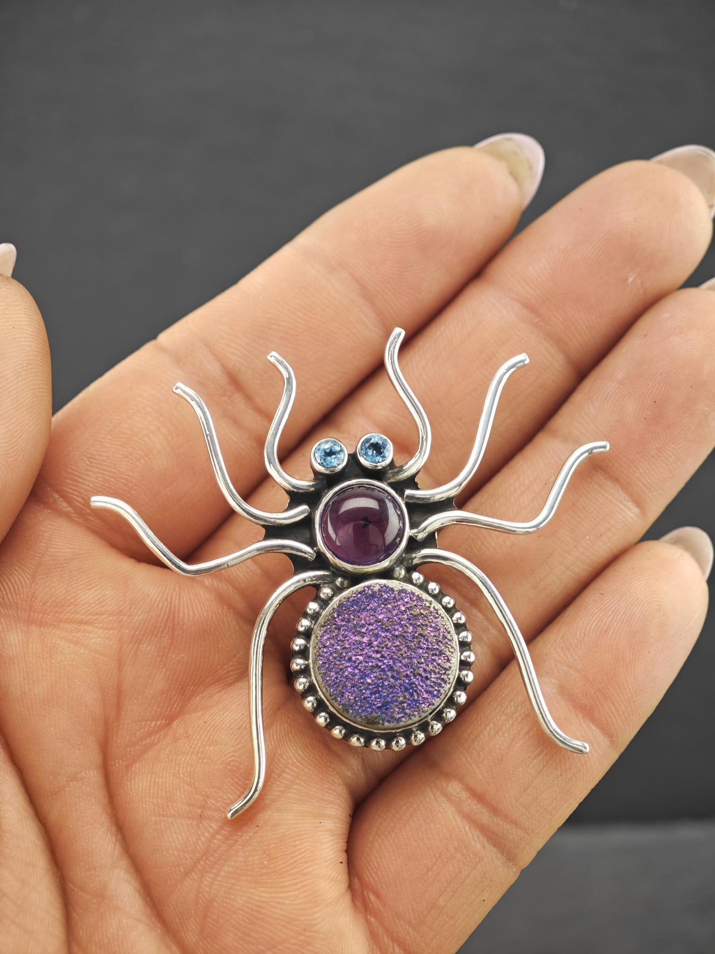 Nicky Butler Sterling Silver Spider Brooch
