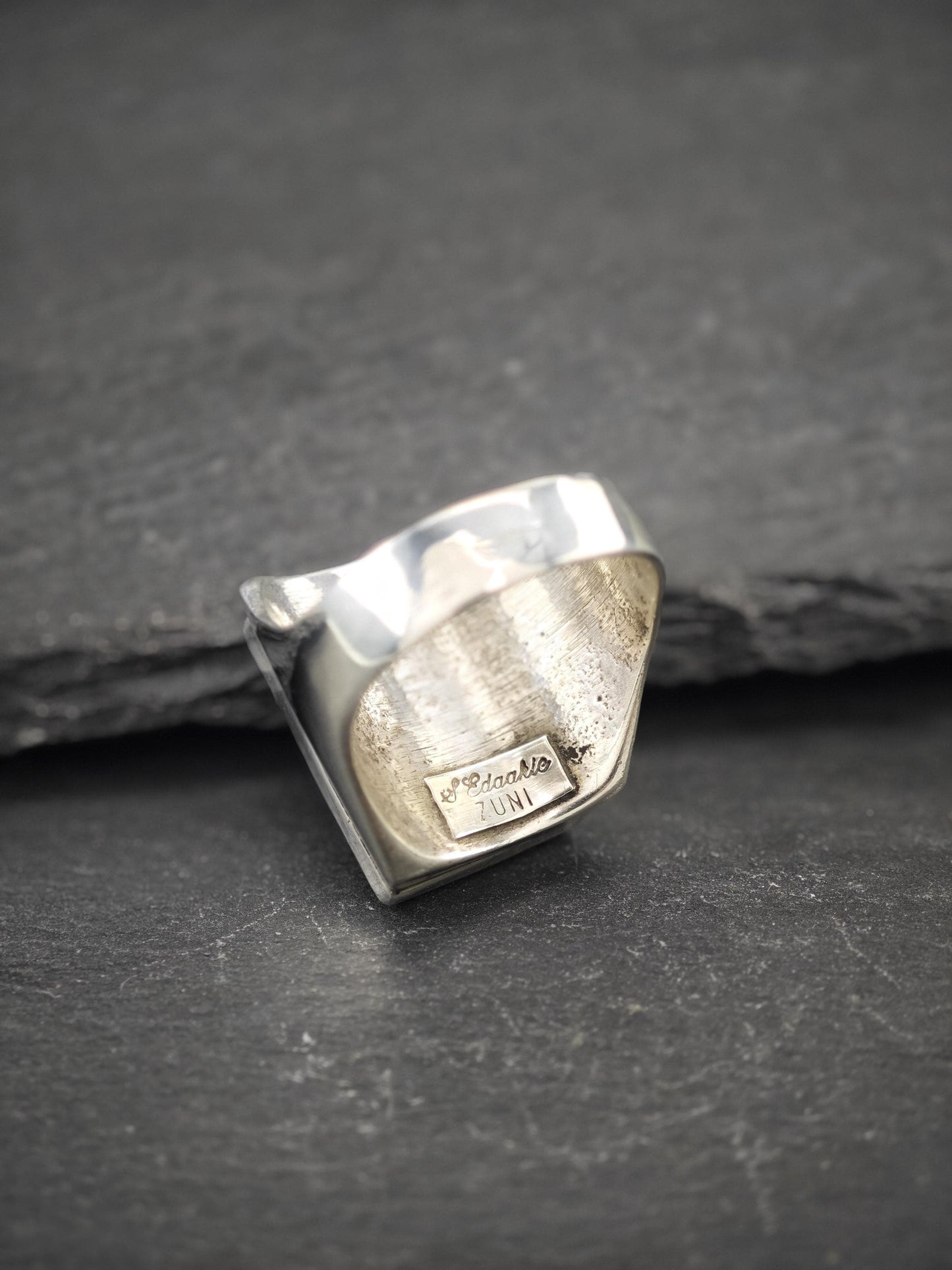 Zuni, Inlay Native American Ring Sterling Silver