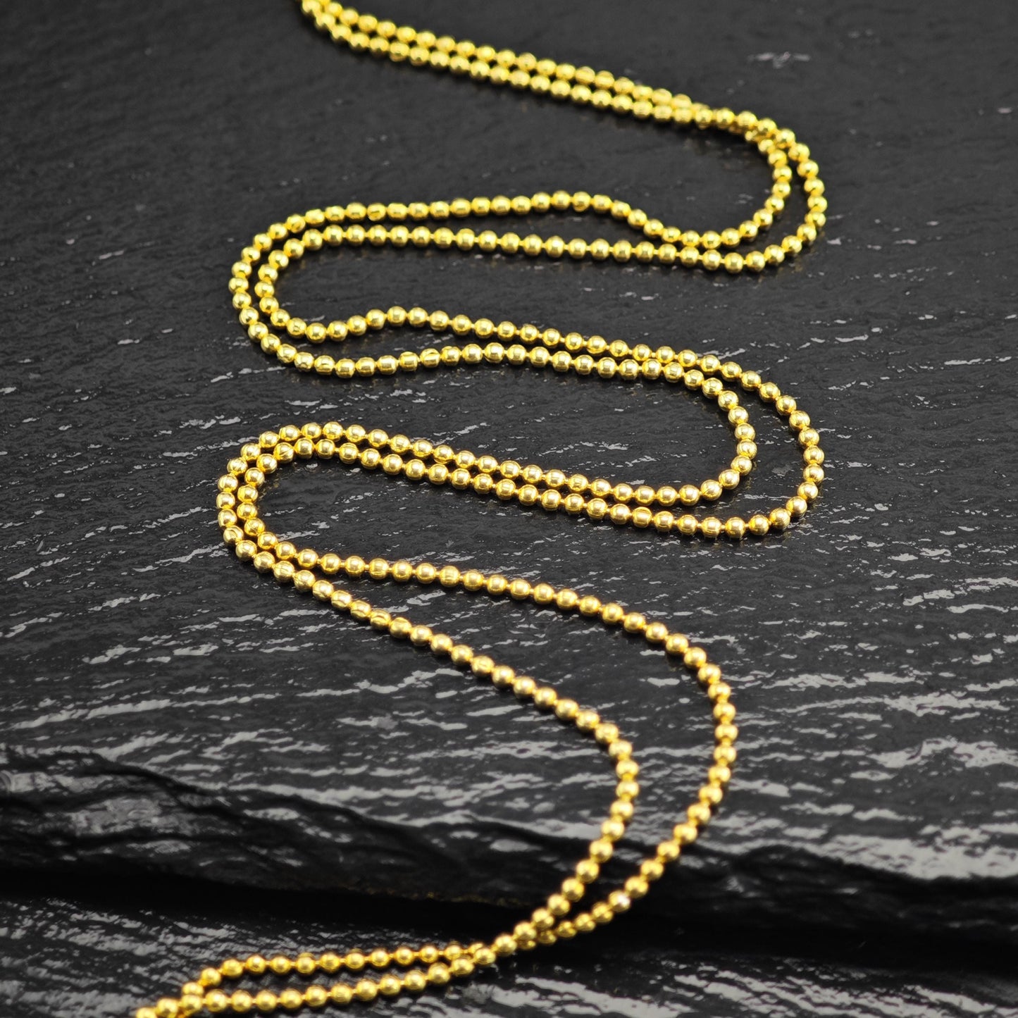 Choice of Gold Plated Ball Chain Sterling Silver Necklace N2756