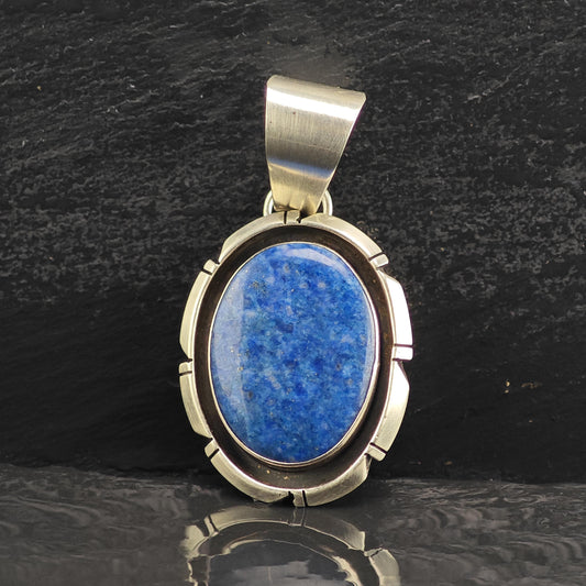 Oval Sodalite Pendant Sterling Silver P3133