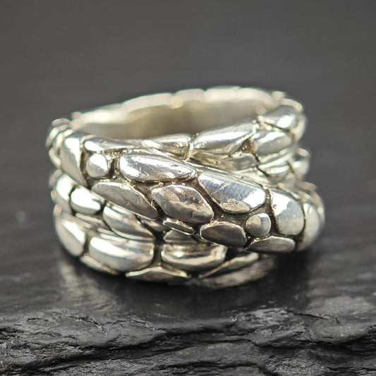 Vintage John Hardy Kali Twist Ring Sterling Silver Sz 7 1/2 R6023
