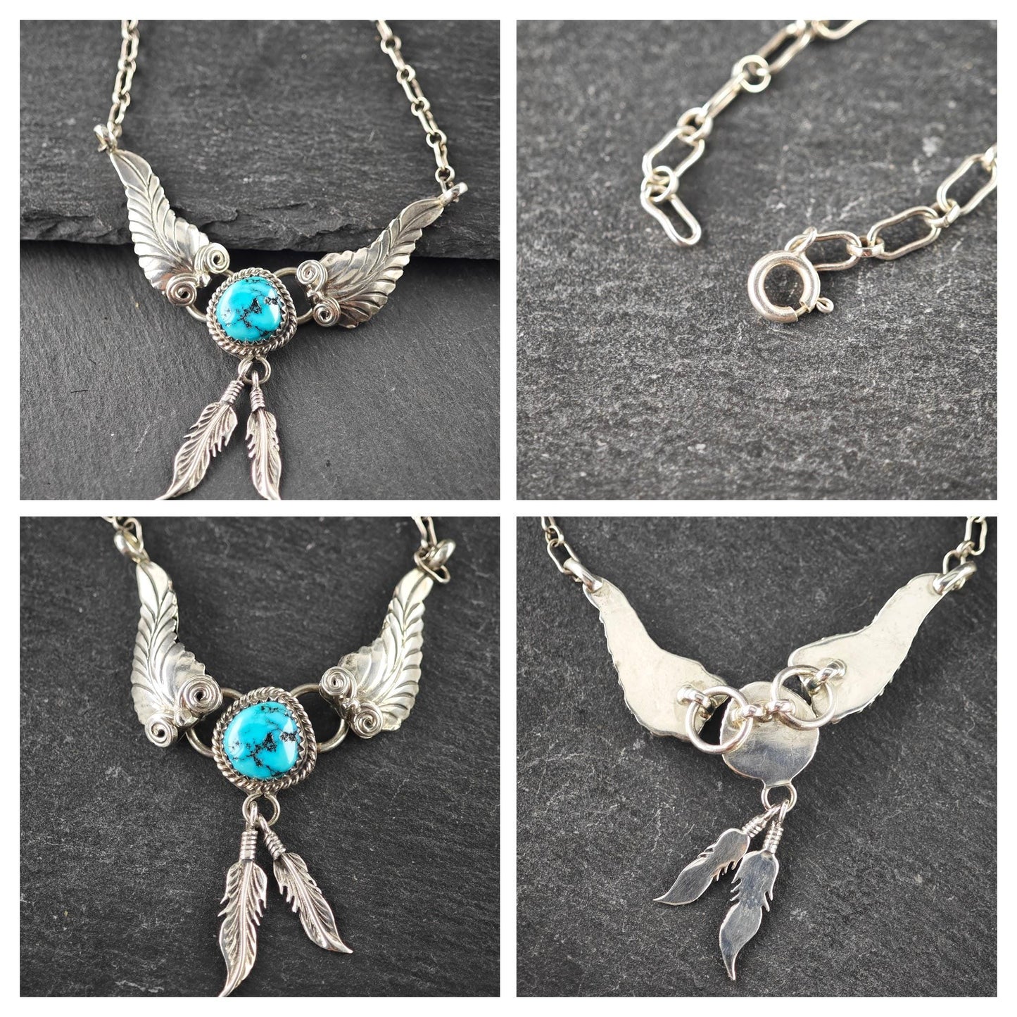 Choice of Vintage Sterling Silver Floral Necklace N2437