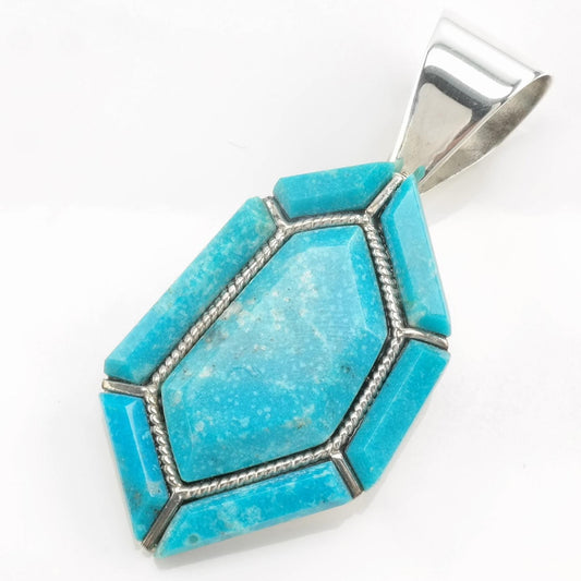 Vintage Southwest Turquoise Sterling Silver Pendant