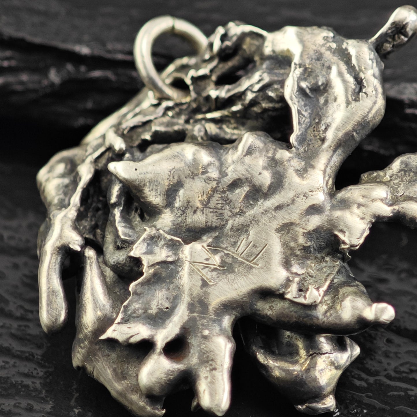 Brutalist Sterling Silver Pendant P3072