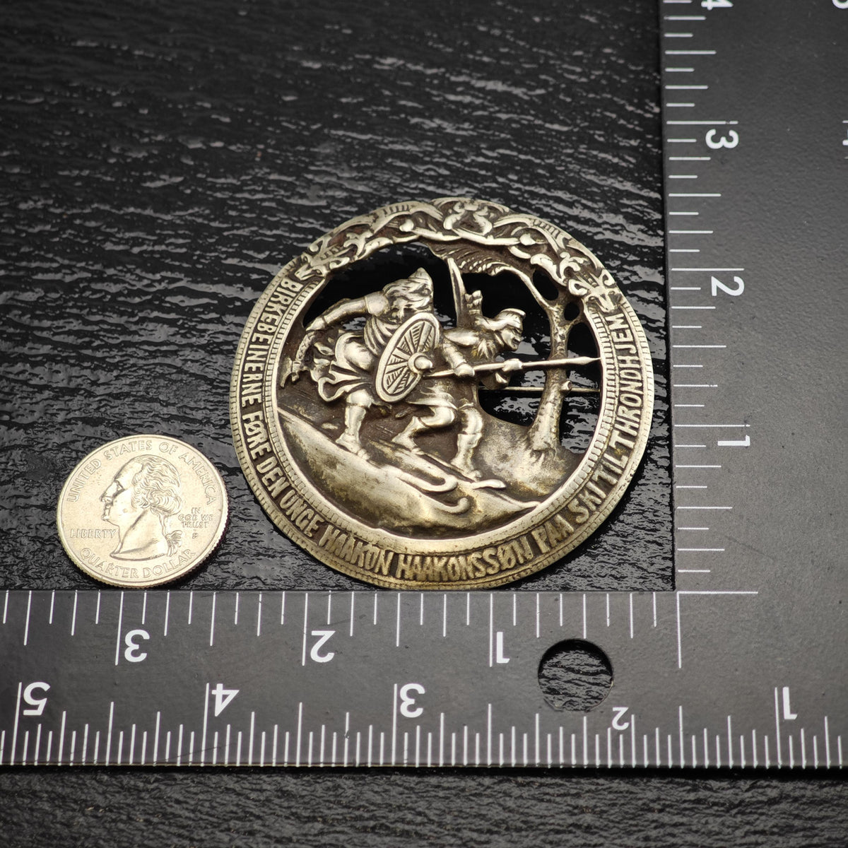 Viking Warrior Silver 830 Brooch Sterling Silver B2240
