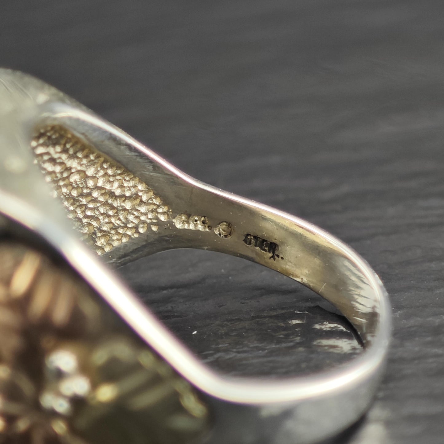 CCO Hills Tri-Color 10K Gold Eagle Sterling Silver Ring Sz 11 R6716