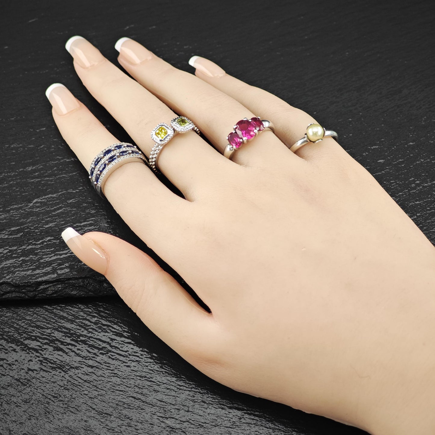 ESPO Sterling Silver Ring Size 7 Elegant Style R6192