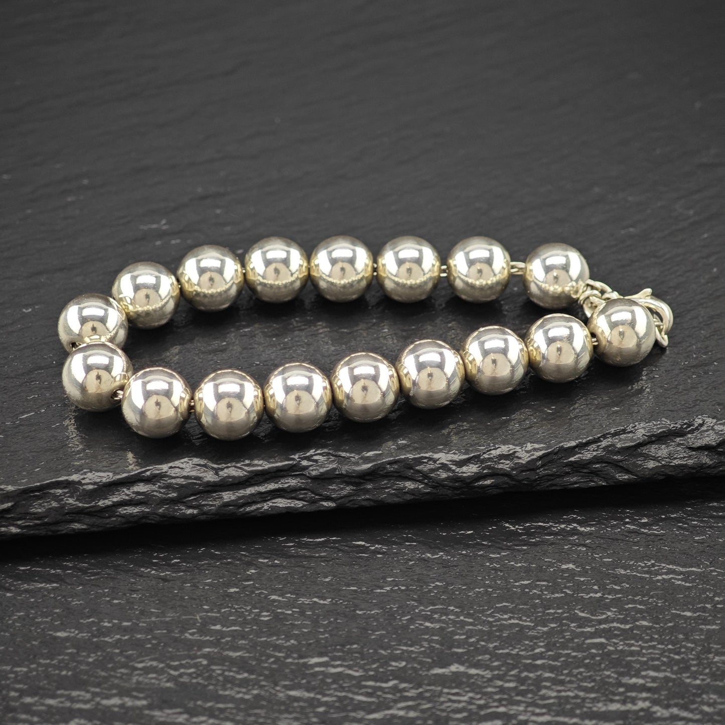 Tiffany & Co 10mm HardWear Ball Bracelet Sterling Silver Sz 6 1/4"