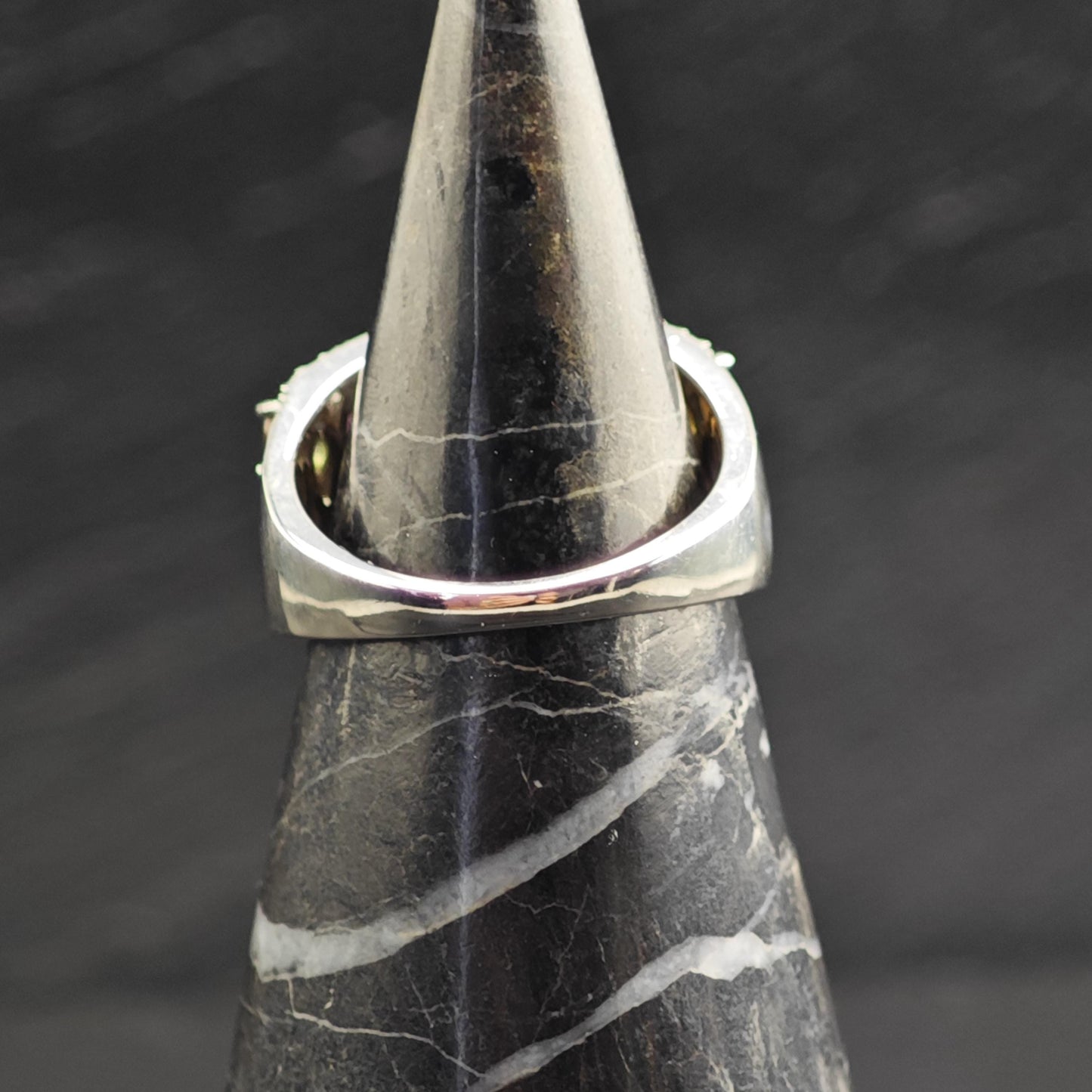 Tourmaline Band Sterling Silver Ring Sz 7 R6725