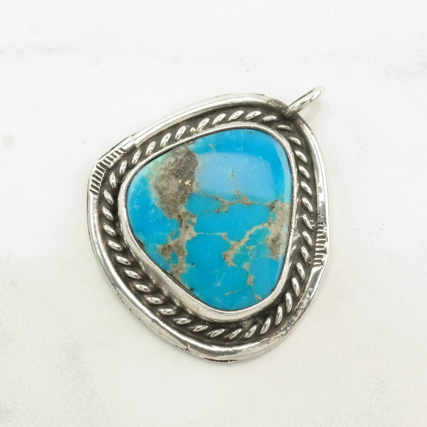 Native American Turquoise Sterling Silver Pendant