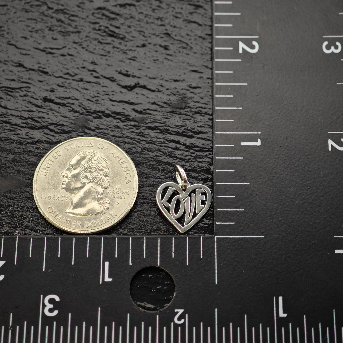 Vintage James Avery Sterling Silver Love Heart Charm P3174