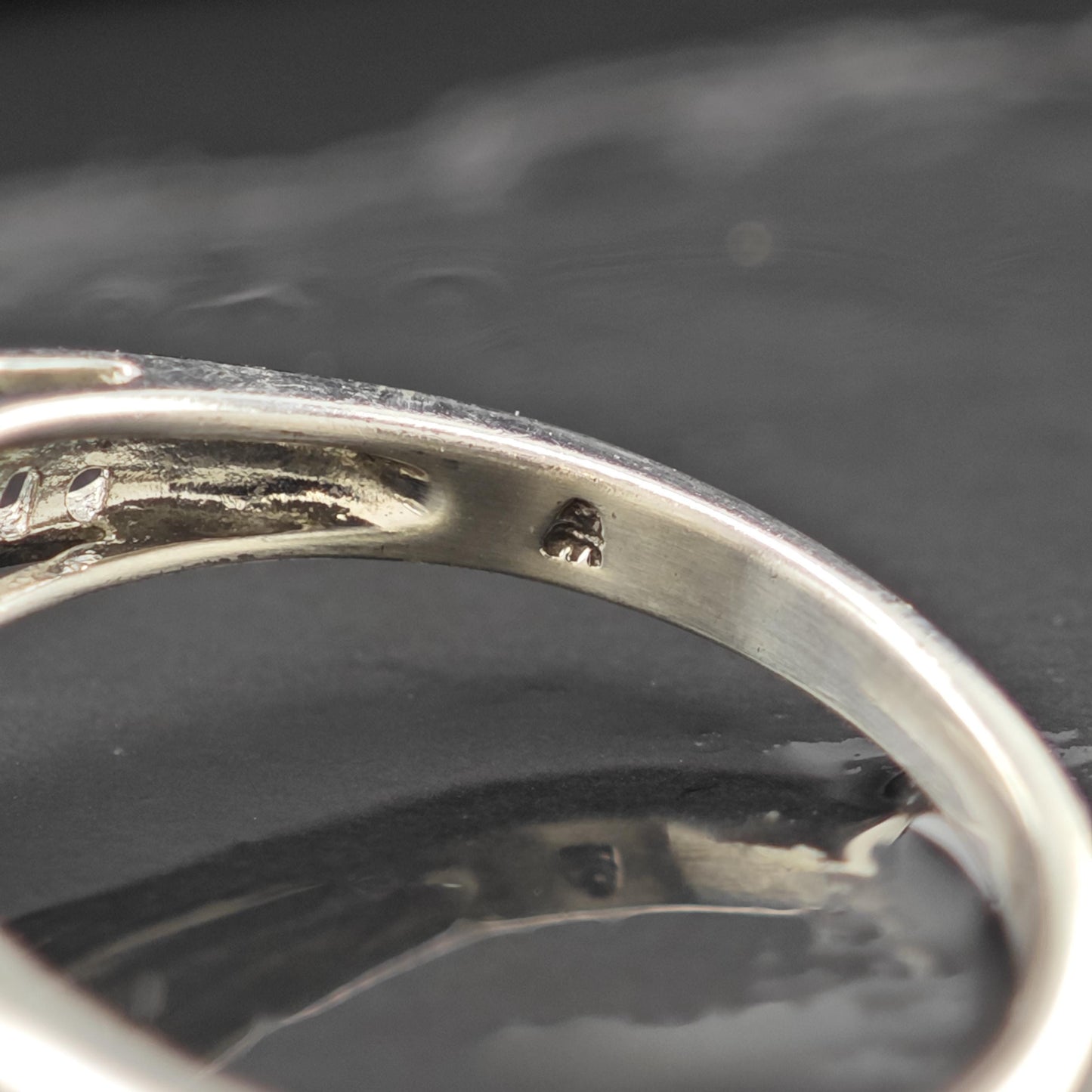 Floral Sterling Silver Ring Gemstone Accent Size 8 R6235